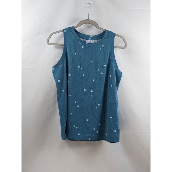 Stars Above Polka Dot Pajama Tank Top Blue M Beautifully Soft Pjs Sleeveless - Picture 5 of 6